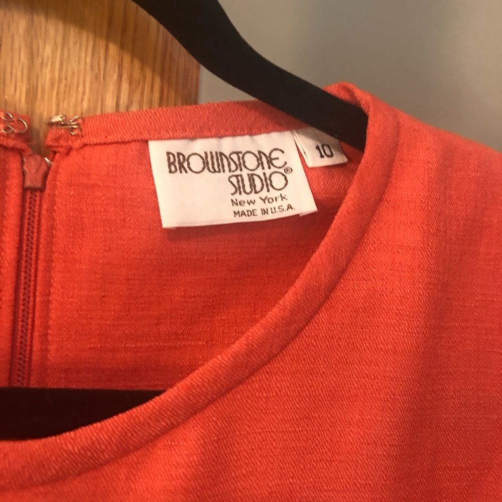 Vintage Orange 1960s Dress Great Condition Size 10 - Picture 3 of 3